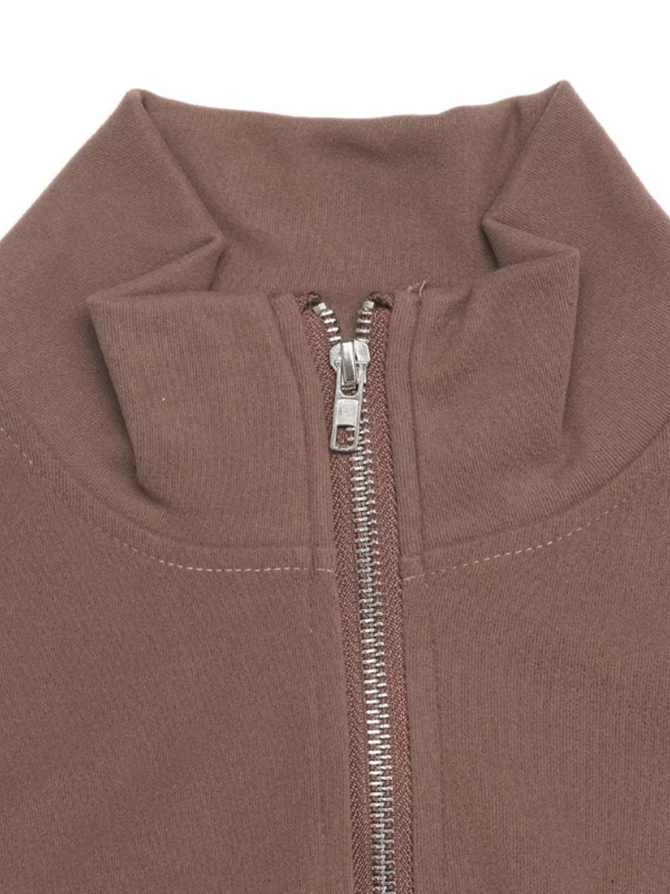 Zip Up Long Sleeve Top and Pants Set Trendsi