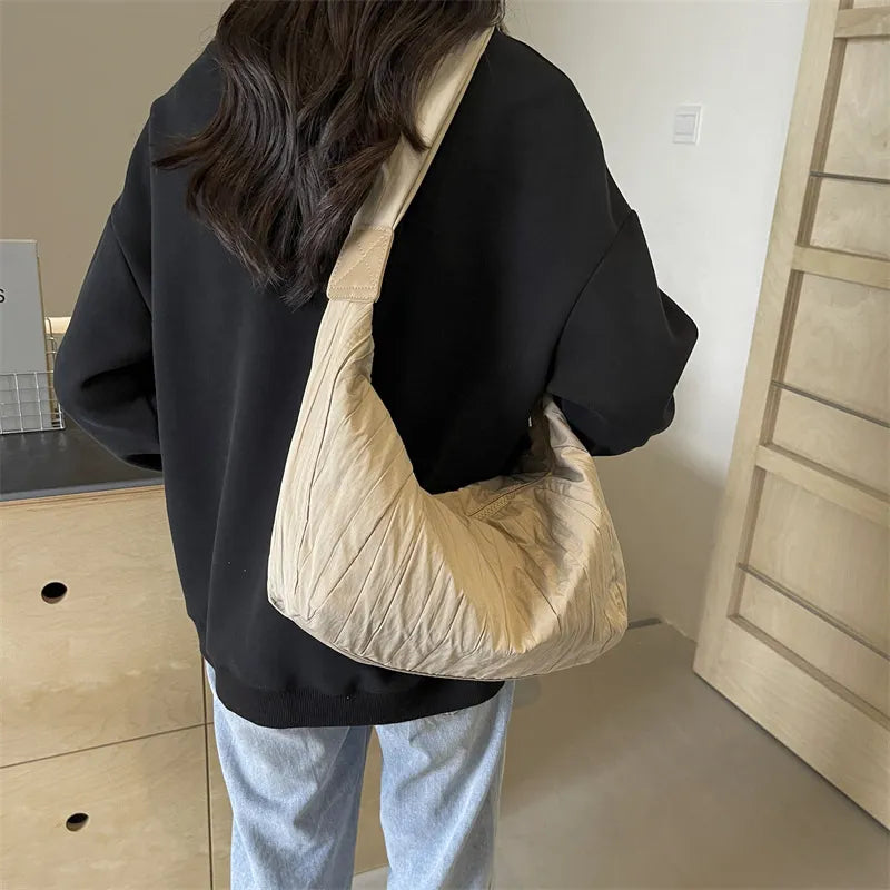 Pleated Dumpling Crossbody Bag Trendsi