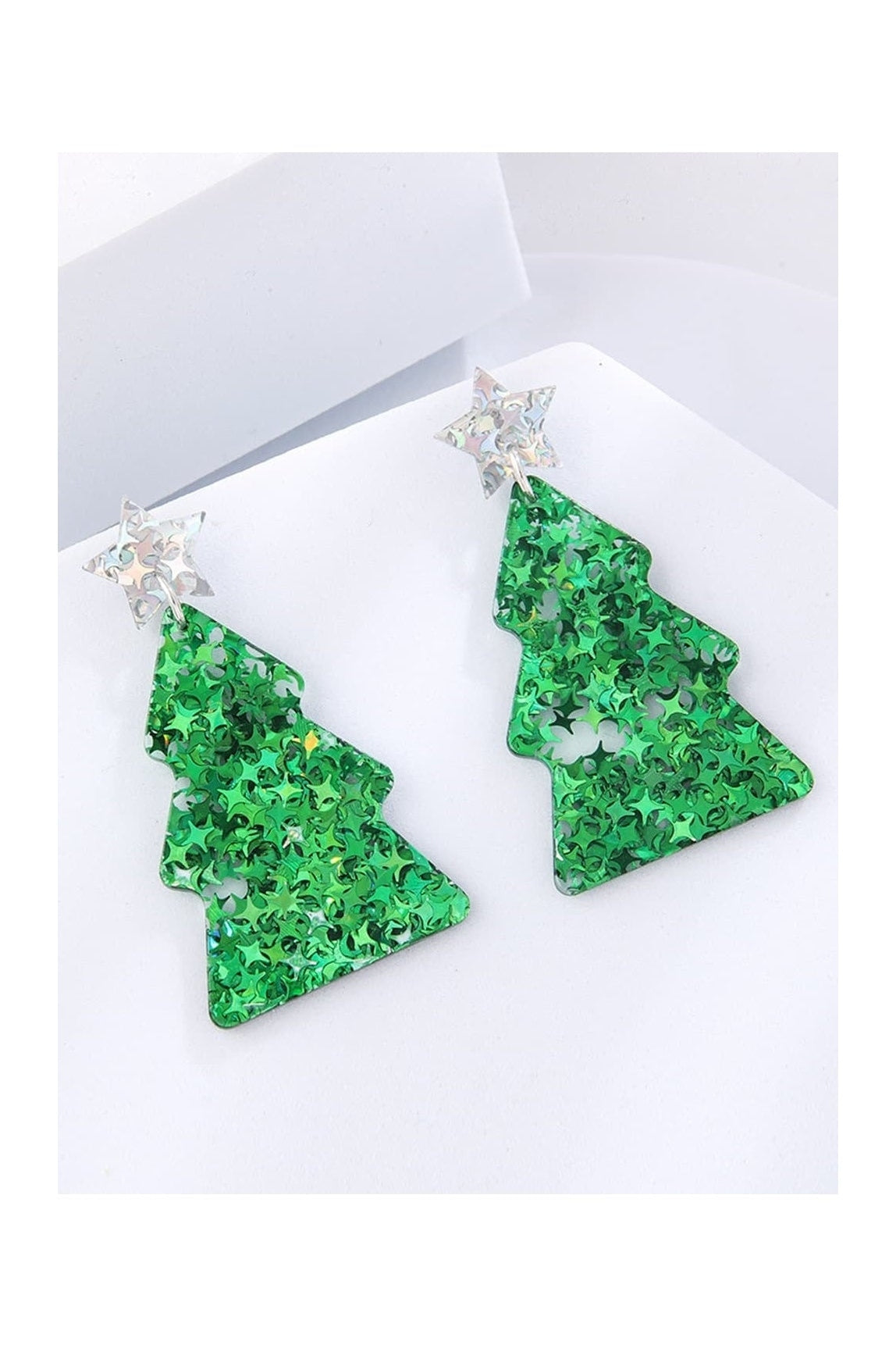Women Christmas Tree Acrylic Earrings NicholesGifts