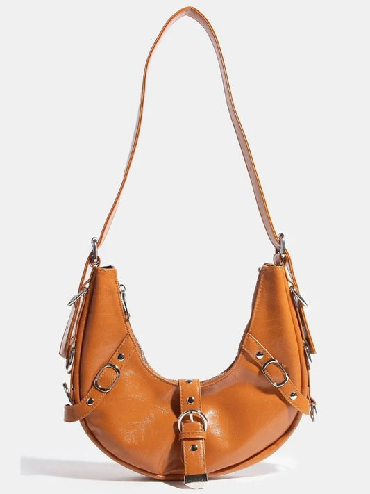 Fame Multi Belt Strap Accent Shoulder Bag nicholesgifts