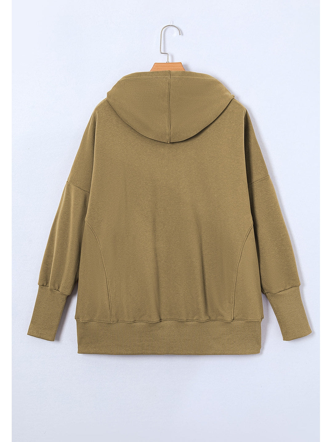NicholesGifts Women Quarter-Snap Dropped Shoulder Hoodie NicholesGifts
