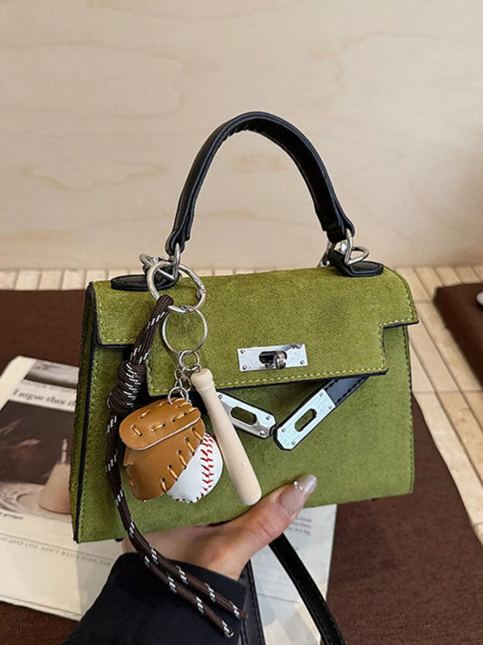 Crossbody Bag with Baseball Charm nicholesgifts