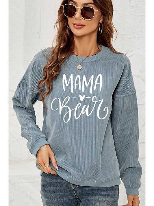 MAMA Graphic Round Neck Sweatshirt