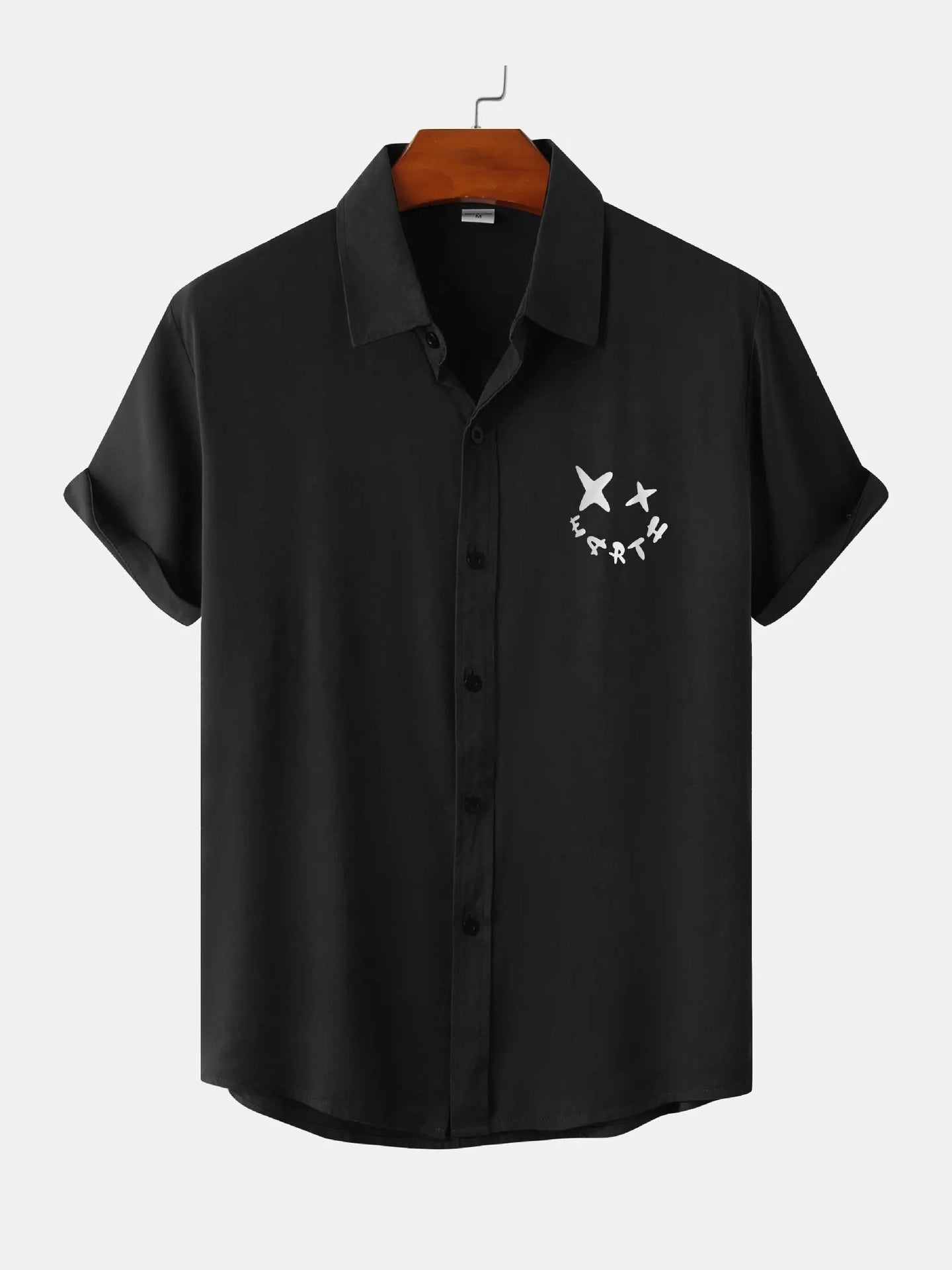 Men's Plus Size Casual Short Sleeve Button Down Shirt Trendsi
