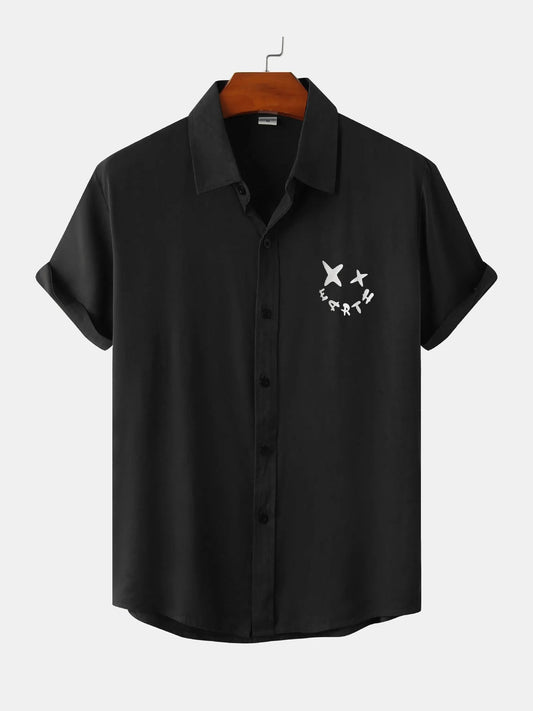 Men's Plus Size Casual Short Sleeve Button Down Shirt NicholesGifts