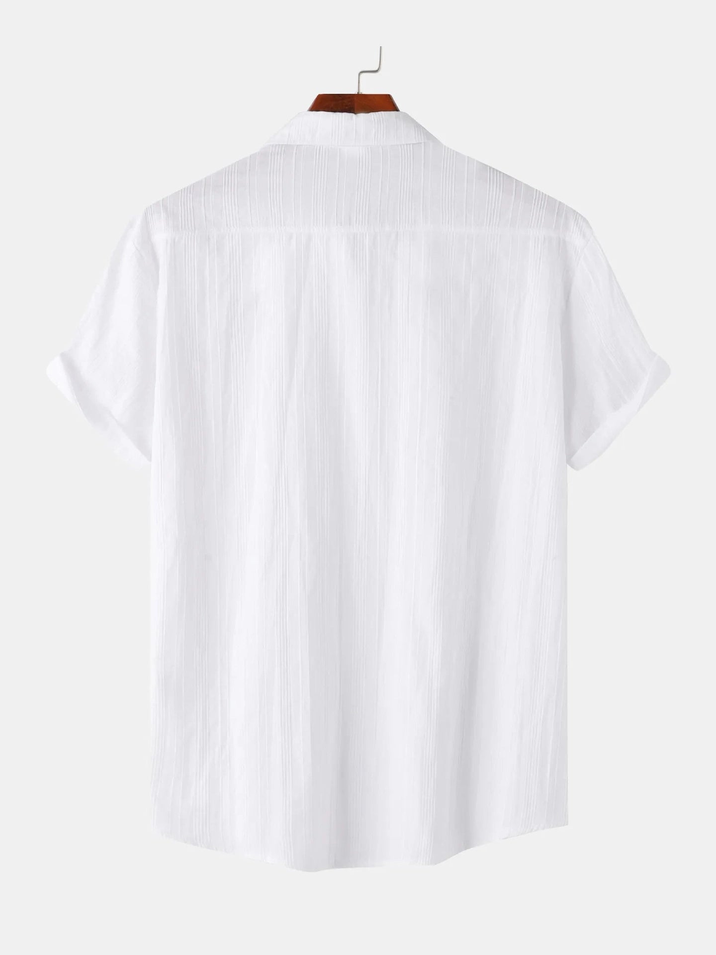 Men's Short Sleeve Button Down Shirt with Chest Pocket Trendsi