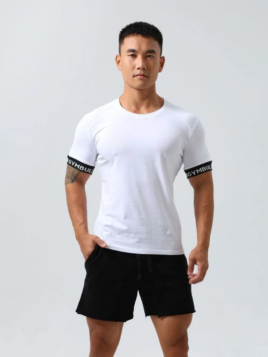Men's Round Neck Contrast Short Sleeve T-Shirt Trendsi