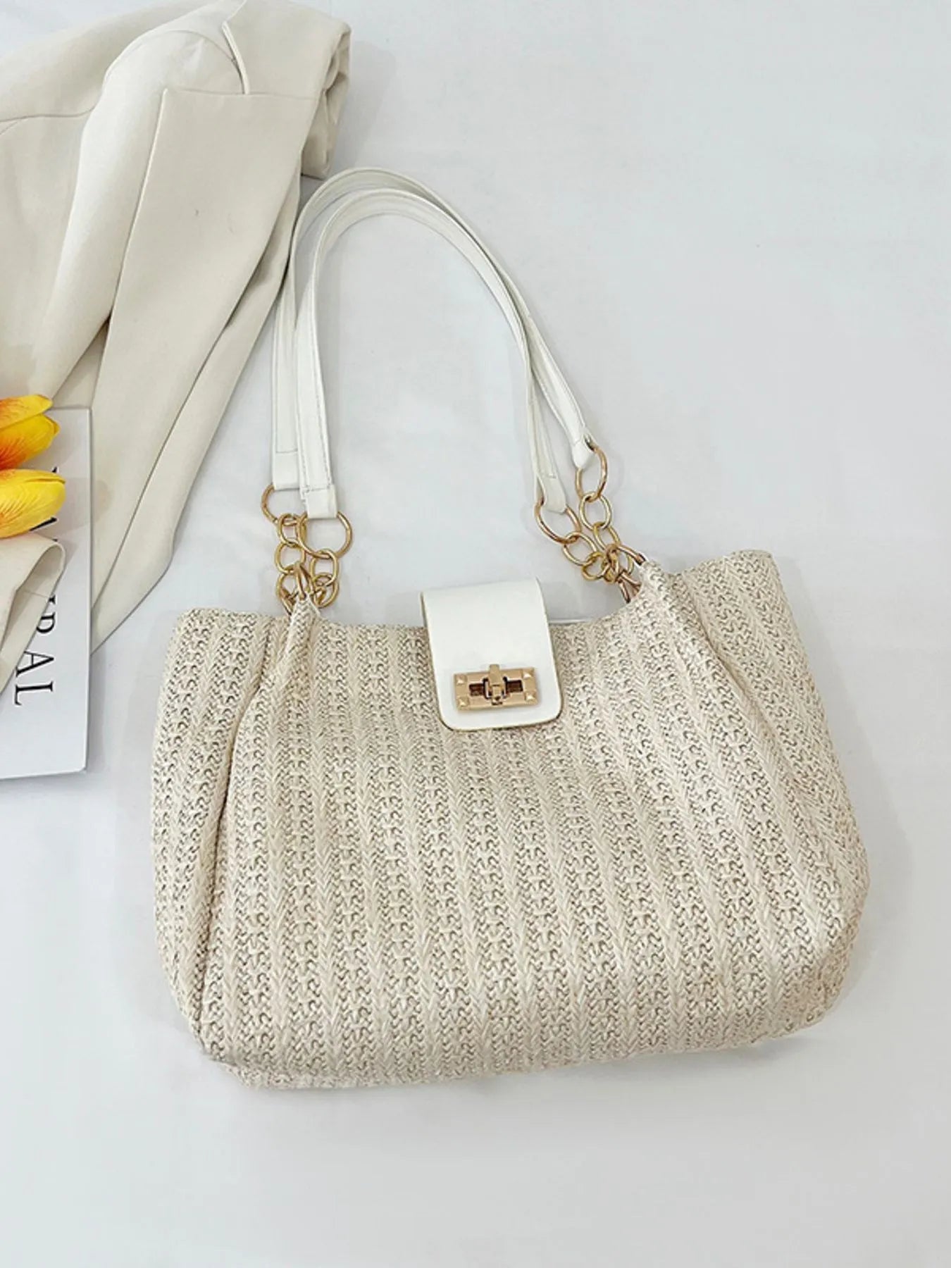 Woven Straw Shoulder Bag Trendsi