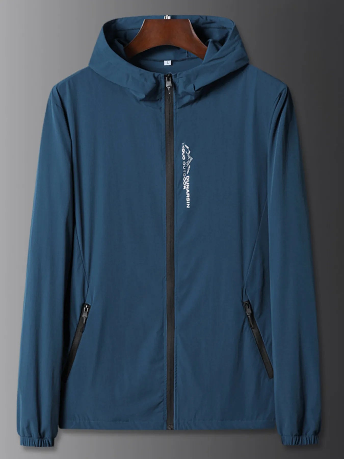 Men's Plus Size Zip Up Long Sleeve Hooded Jacket Trendsi