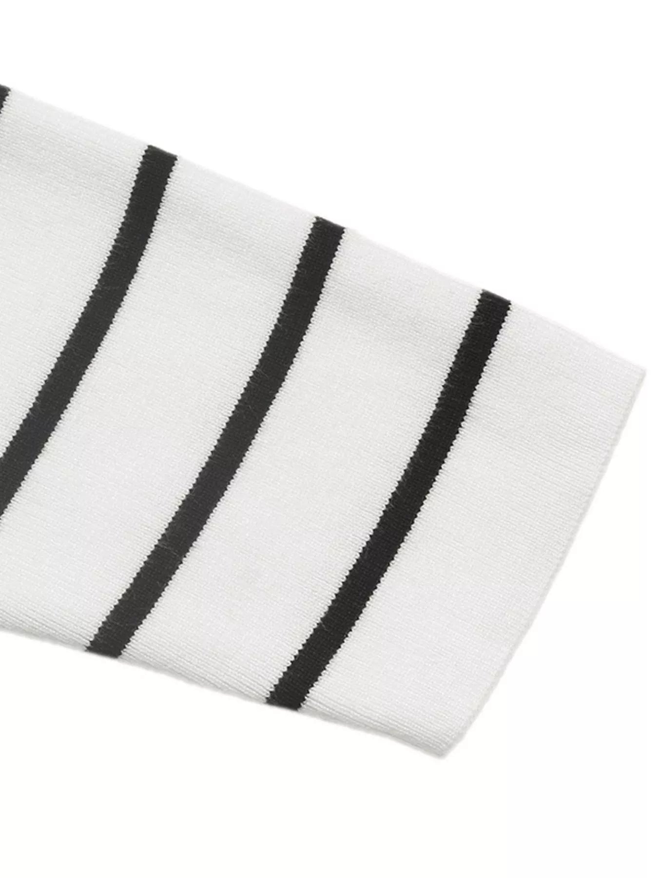 Striped V-Neck Long Sleeve Sweater