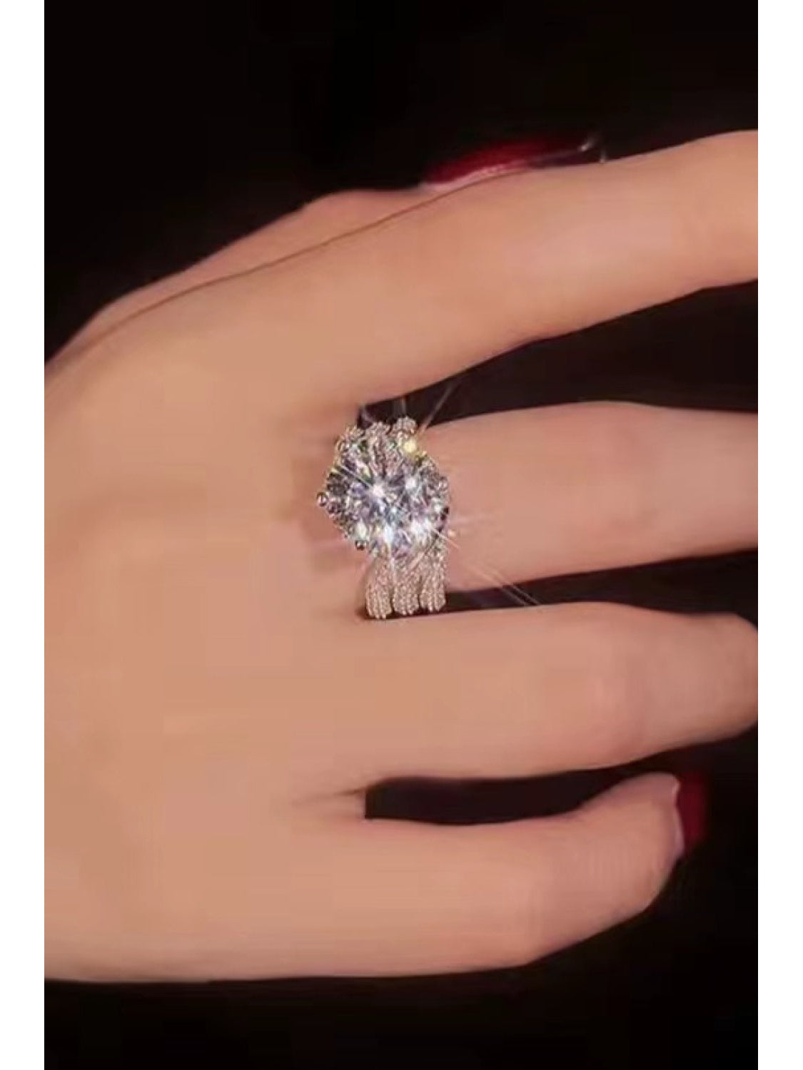 Adored 3 Carat Moissanite Three-Layer Ring