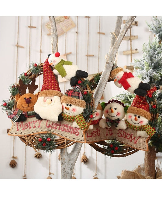 Christmas Doll Wreath Ornament