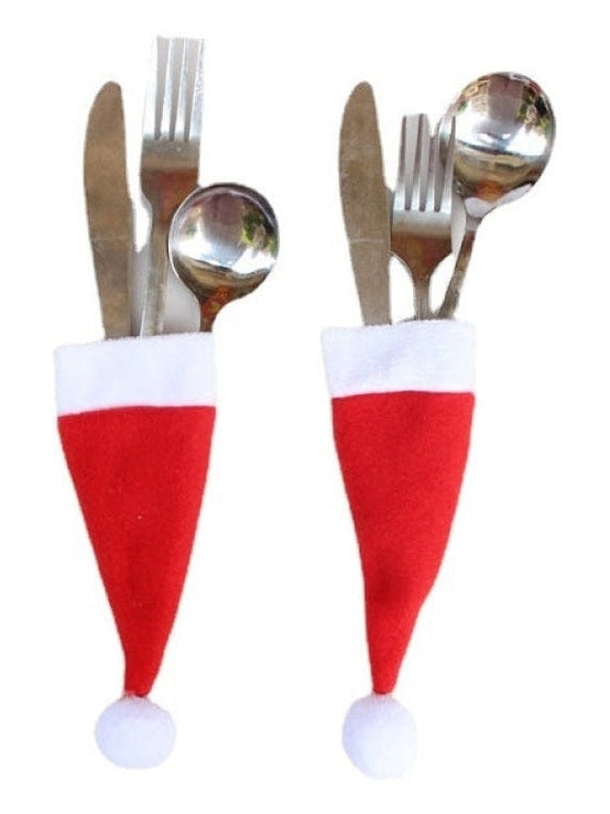 20-Piece Christmas Hat Cutlery Holders NicholesGifts