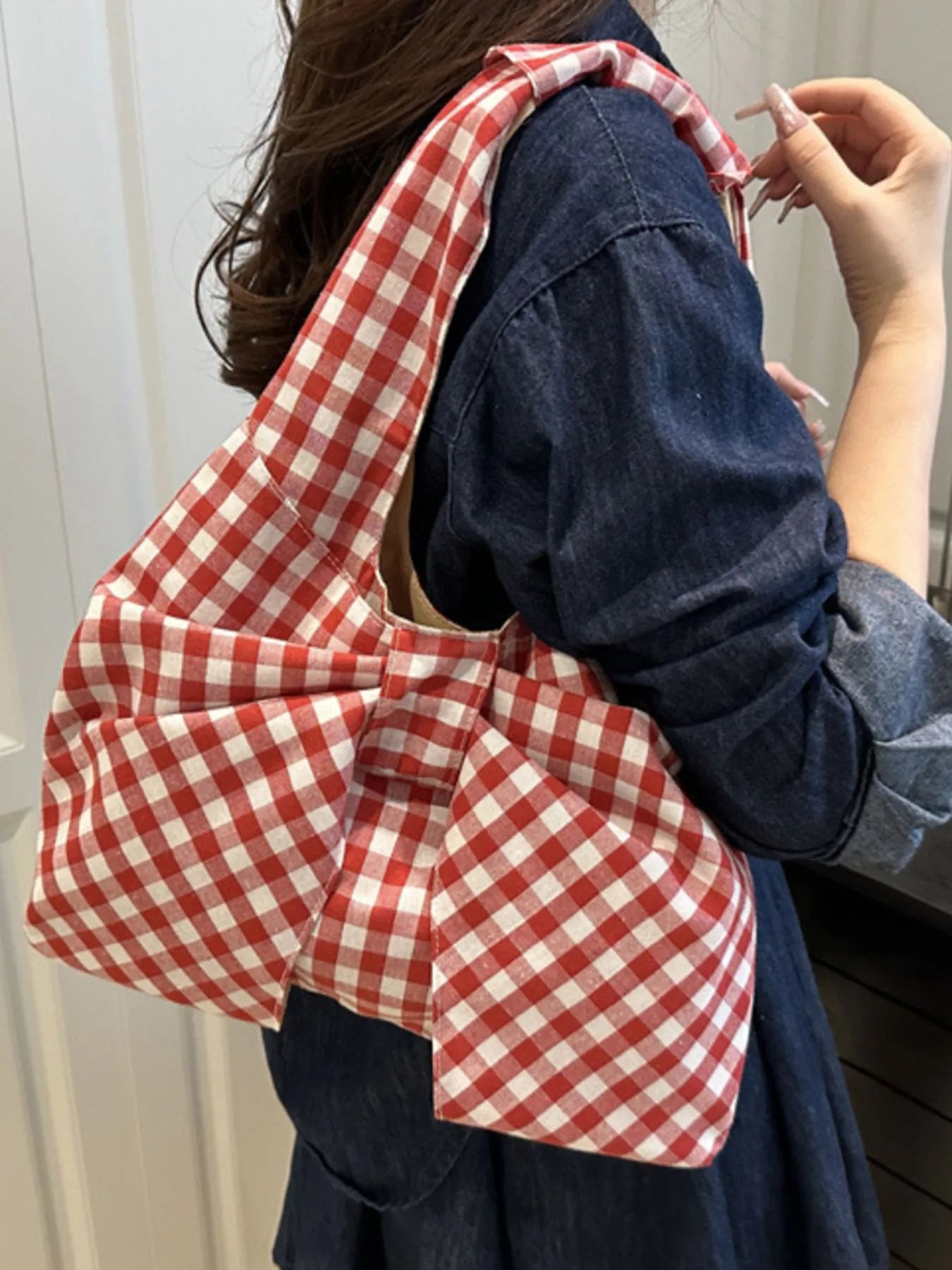 Ruched Bow Shoulder Bag Trendsi