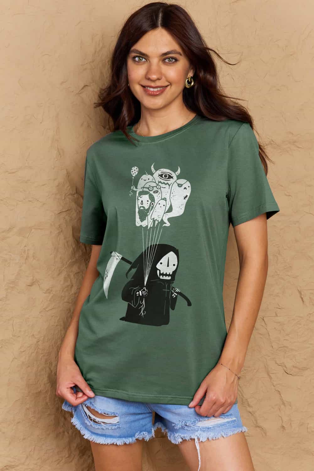 Simply Love Full Size Death Graphic T-Shirt NicholesGifts