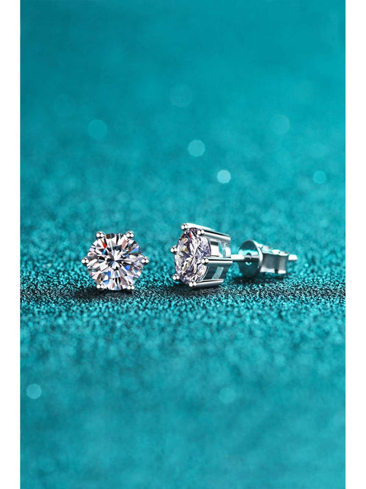 NicholesGifts Women Endless Cheer Moissanite Stud Earrings