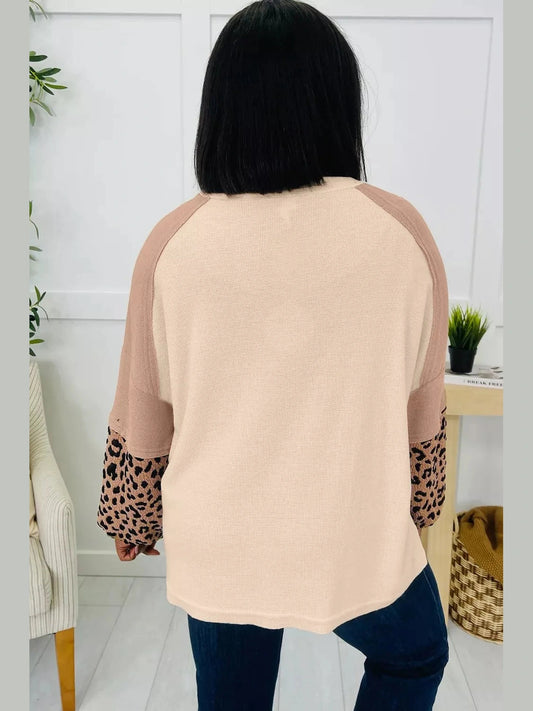 Leopard Star Patchwork Round Neck Sweatshirt nicholesgifts