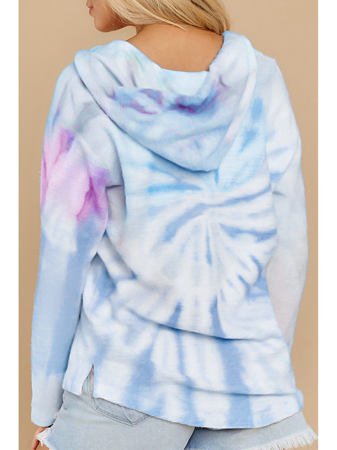 NicholesGifts Women Drawstring Tie-Dye Long Sleeve Hoodie NicholesGifts