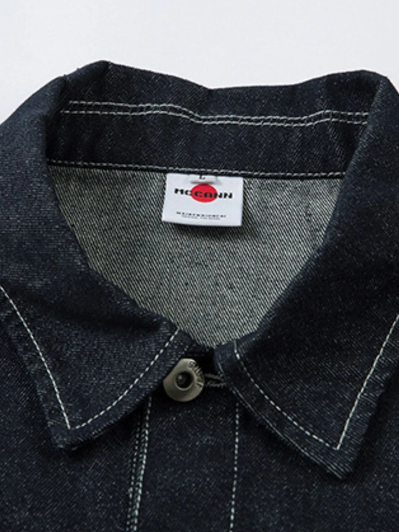 Men's Contrast Stitching Button Up Denim Jacket Trendsi