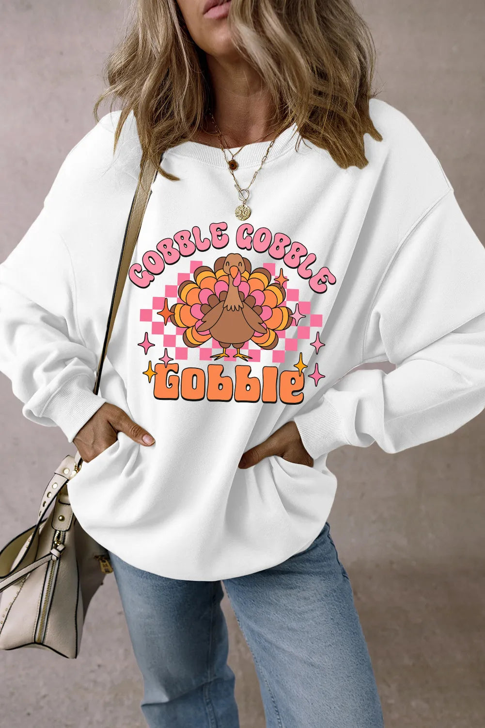 Graphic Dropped Shoulder Long Sleeve Sweatshirt NicholesGifts
