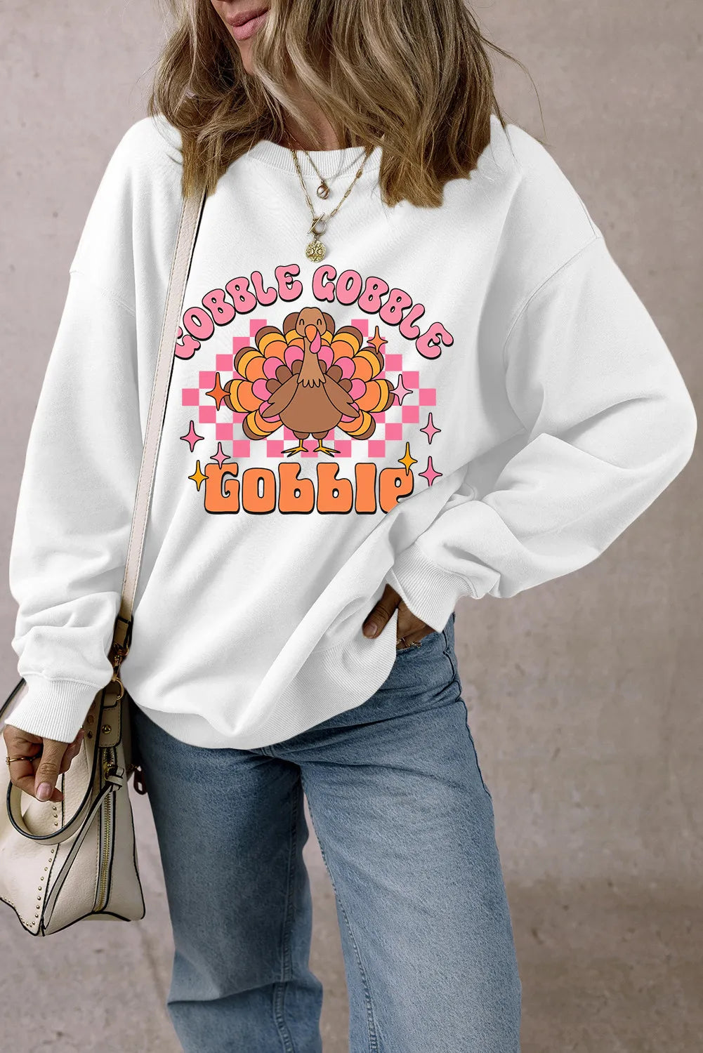 Graphic Dropped Shoulder Long Sleeve Sweatshirt NicholesGifts