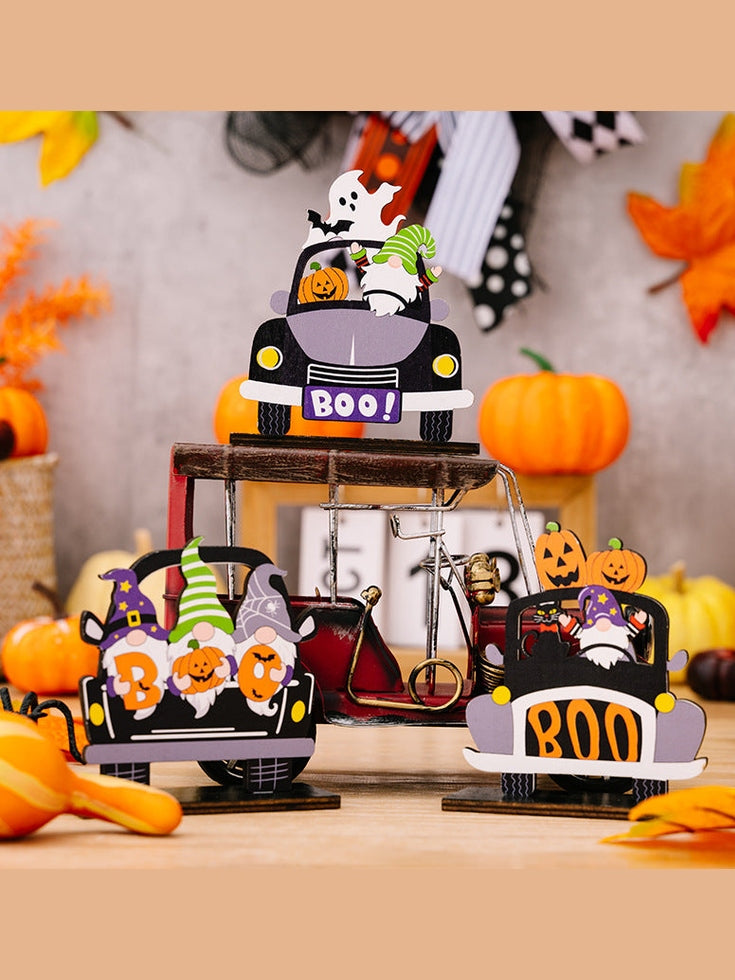 3-Piece Halloween Element Car-Shape Ornaments NicholesGifts