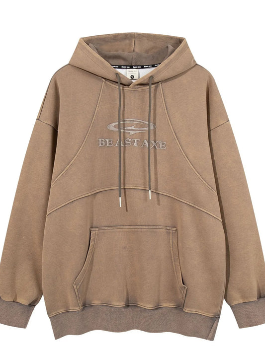 Men's Oversized Washed Long Sleeve Hoodie NicholesGifts