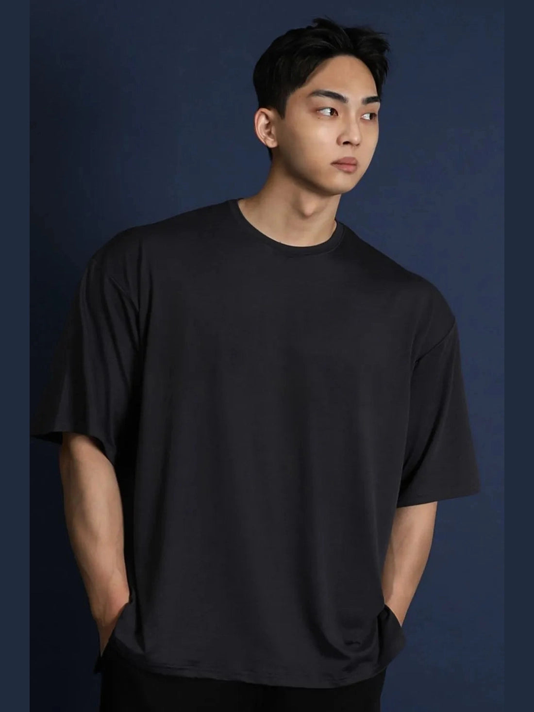 Men's Plus Size Round Neck Half Sleeve T-Shirt Trendsi