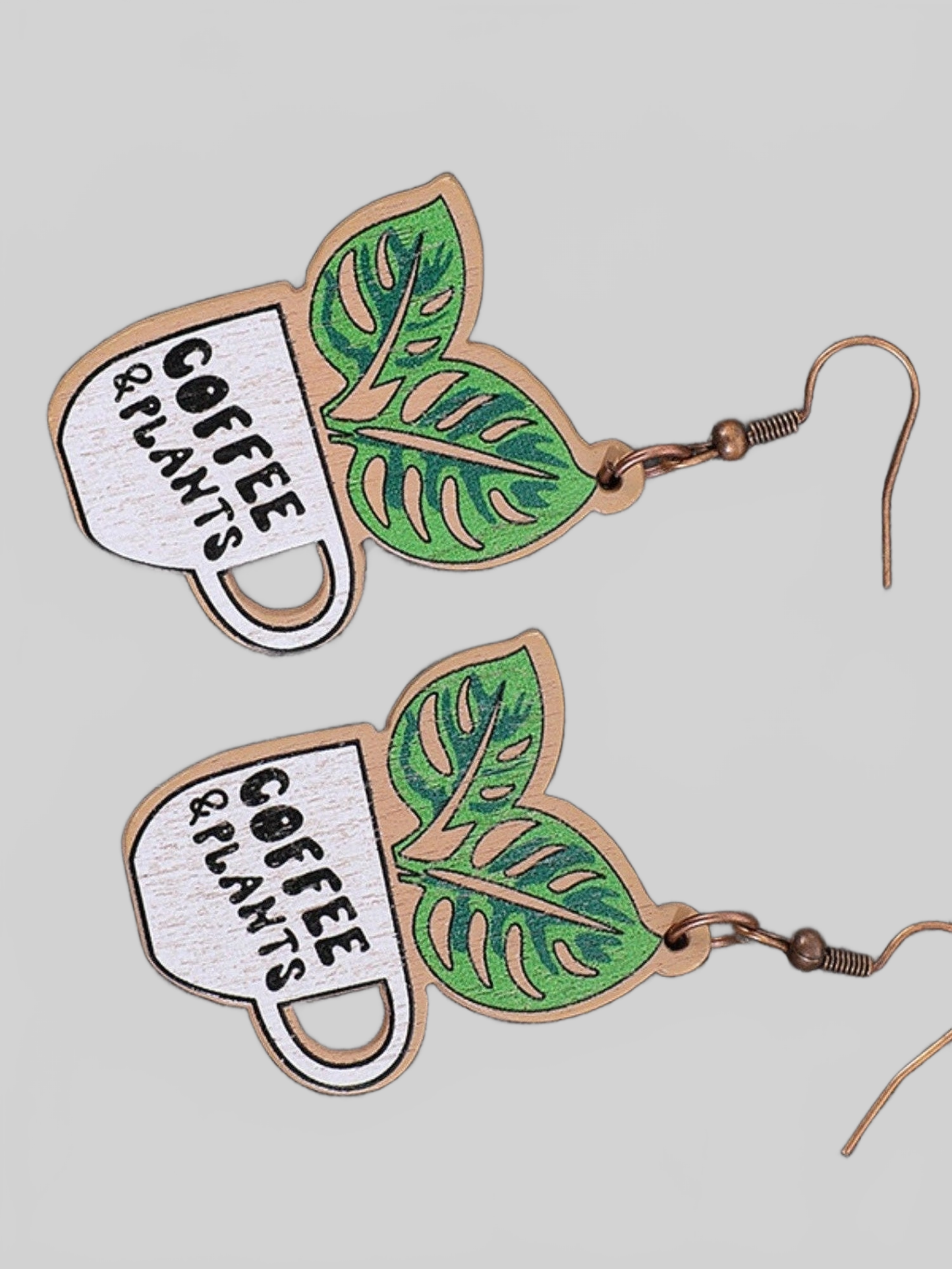 Women Wooden Alloy Dangle St. Patrick's Day Earrings nicholesgifts
