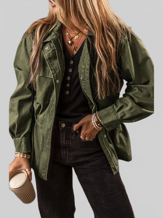 Zip Up Long Sleeve Jacket nicholesgifts