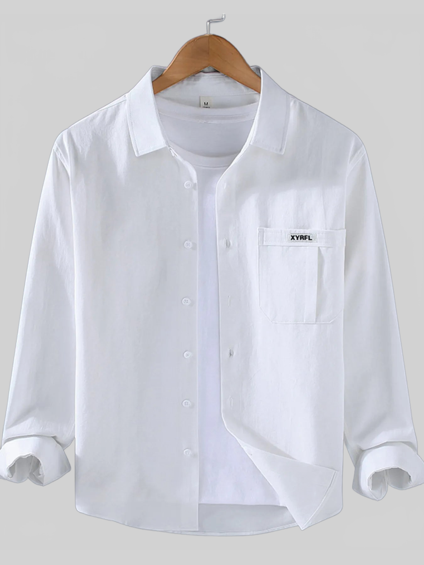 Men's Plus Size Button Up Long Sleeve Shirt nicholesgifts
