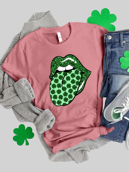 Saint Patrick's Day Round Neck T-Shirt NicholesGifts