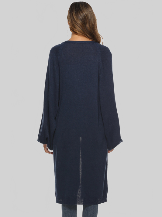 Long Sleeve Open Front Cardigan nicholesgifts