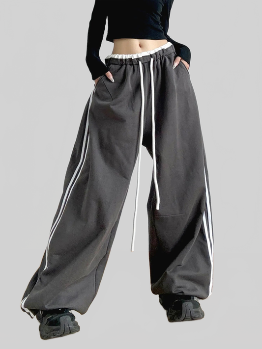 Women Wide Leg Drawstring Pants nicholesgifts