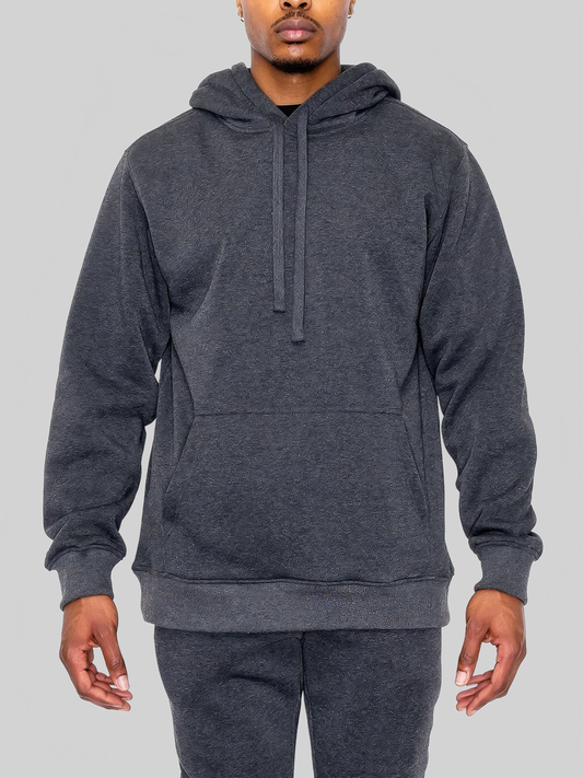 Men Gray Colored Fleece Pullover Hoodie NicholesGifts
