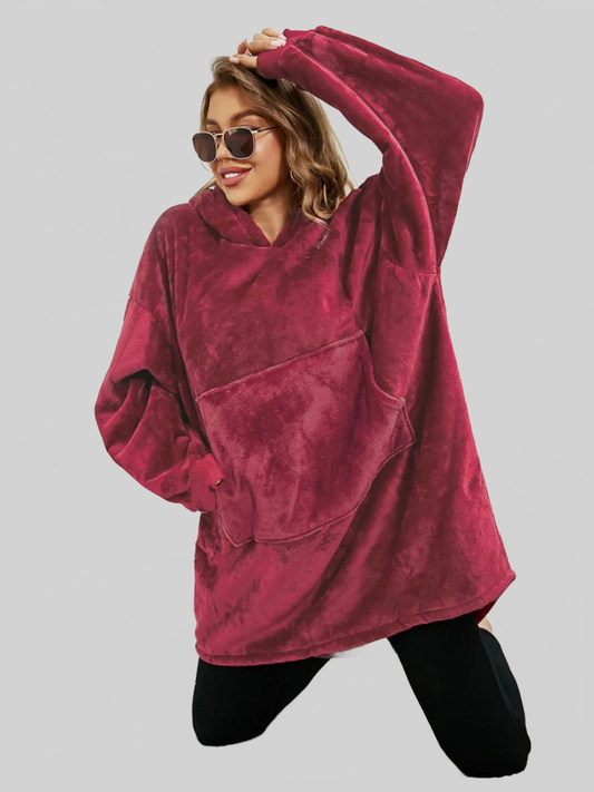 Kangaroo Pocket Dropped Shoulder Hoodie NicholesGifts