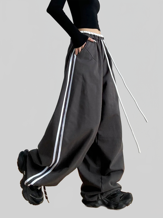 Women Wide Leg Drawstring Pants nicholesgifts