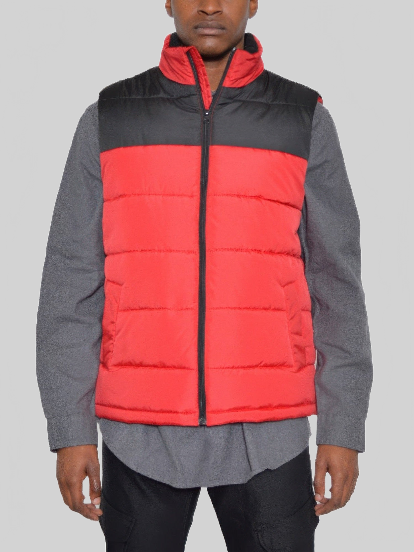 Men Padded Winter Two Tone Vest nicholesgifts