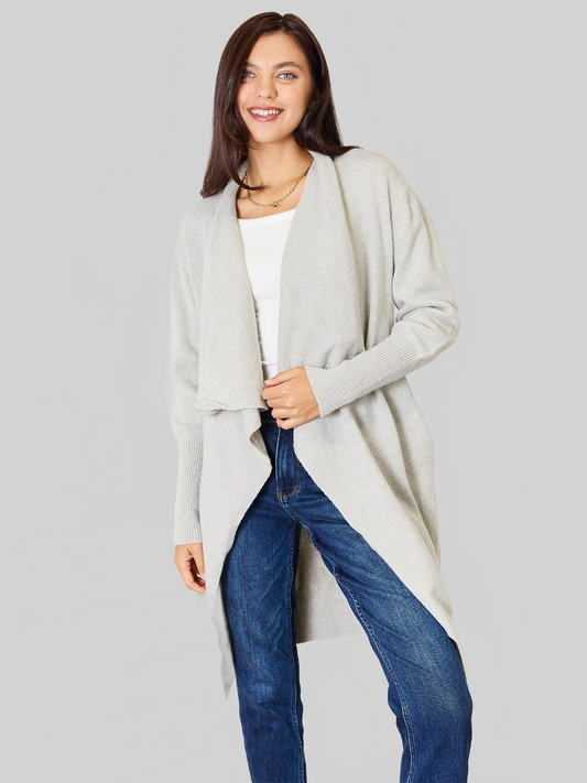 Women Angel Wings Open Front Duster Cardigan with Pockets nicholesgifts
