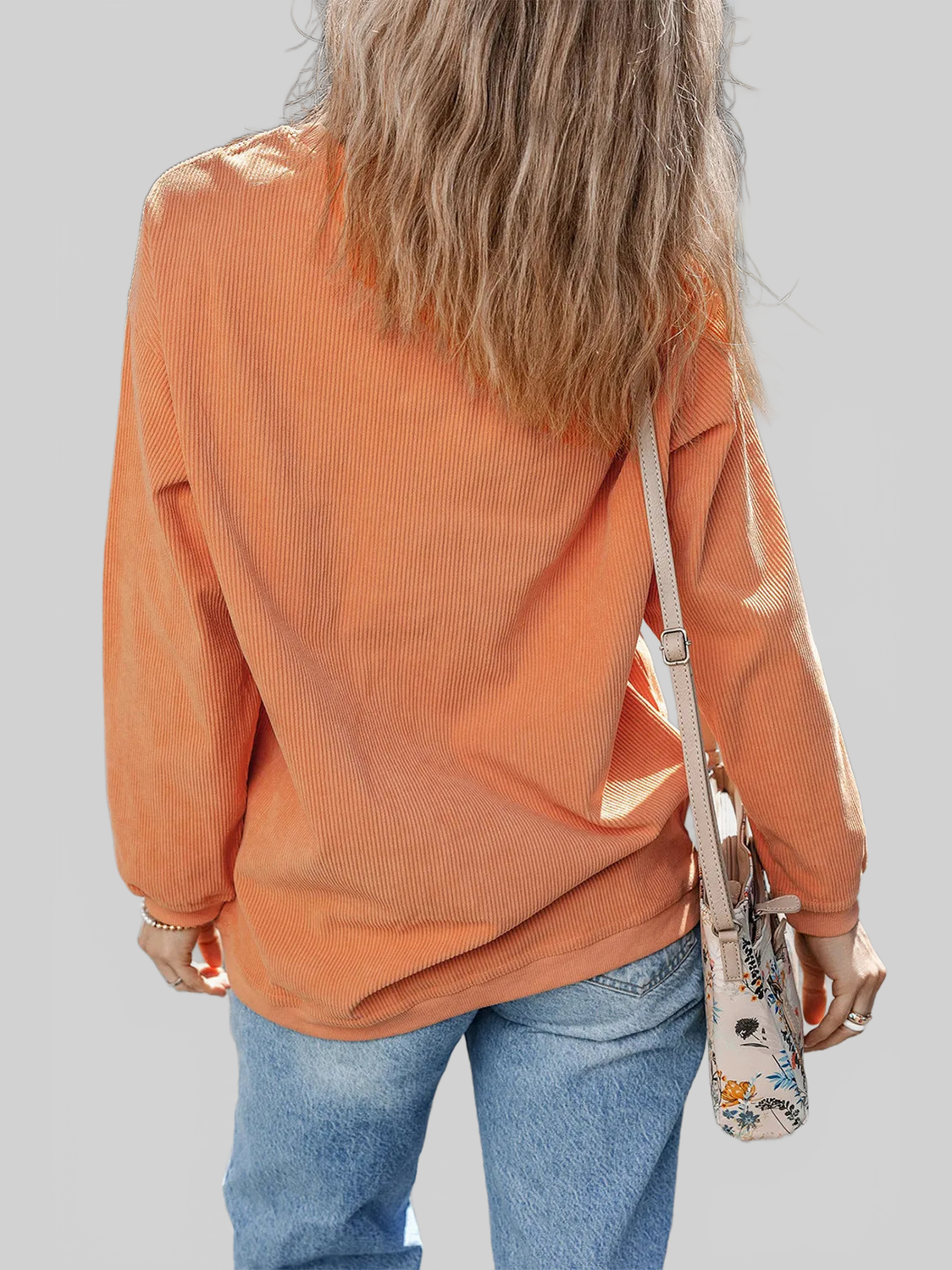 Pumpkin Round Neck Long Sleeve Sweatshirt nicholesgifts