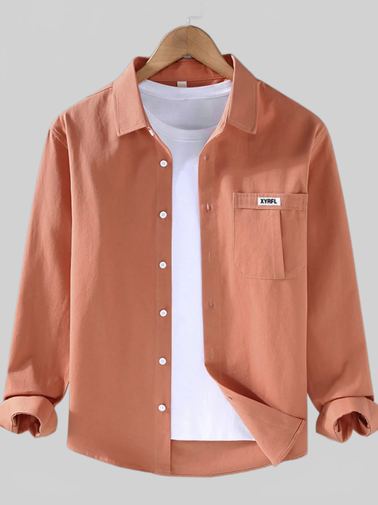Men's Plus Size Button Up Long Sleeve Shirt nicholesgifts