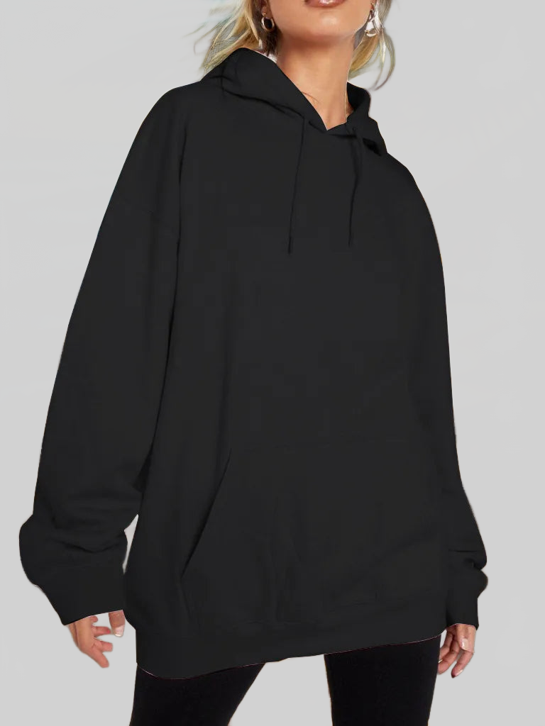 Drawstring Dropped Shoulder Hoodie NicholesGifts