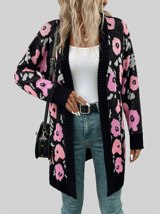 Women Perfee Open Front Longline Cardigan nicholesgifts
