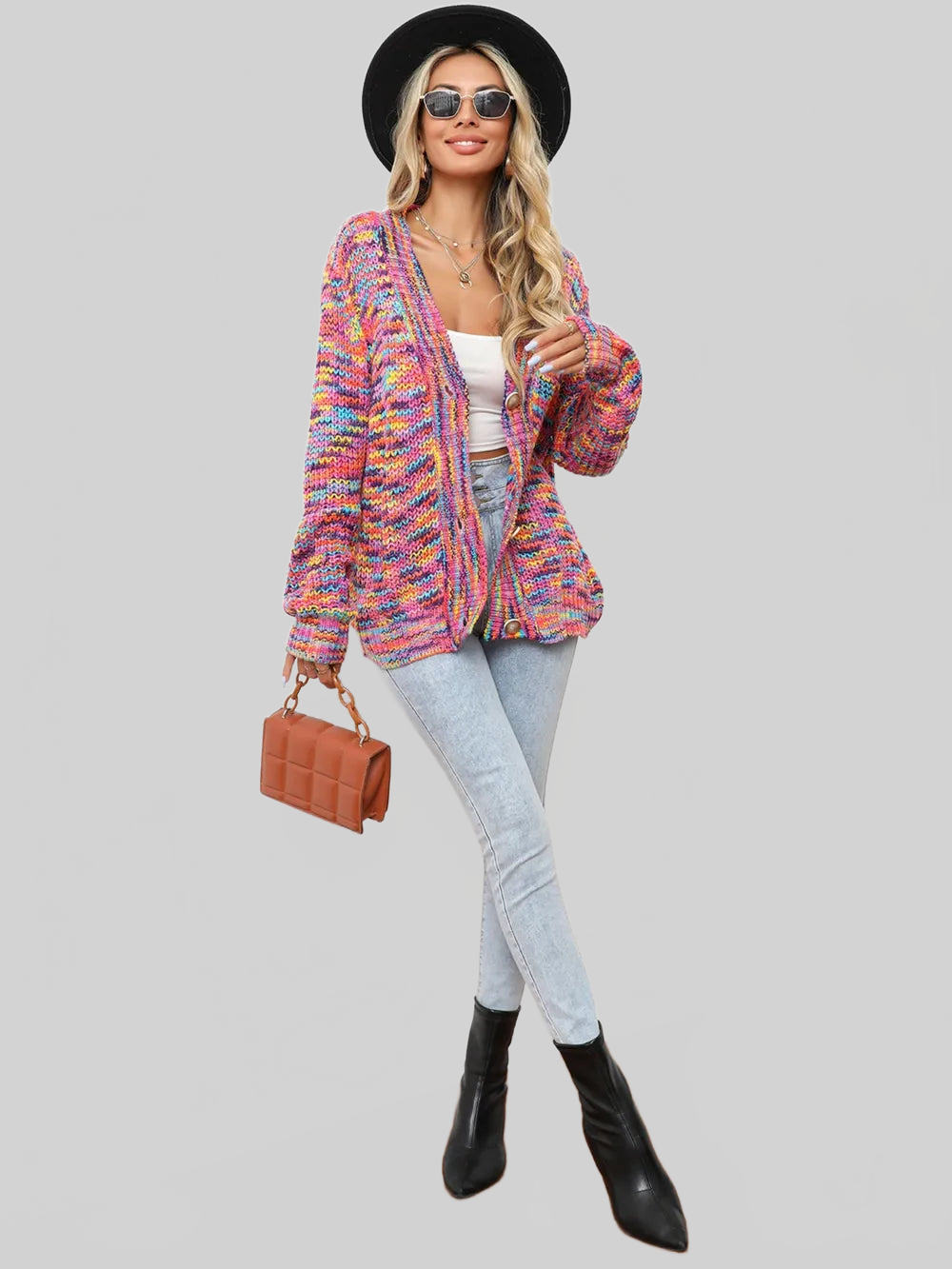 Women Angel Wings Button Up Dropped Shoulder Cardigan nicholesgifts