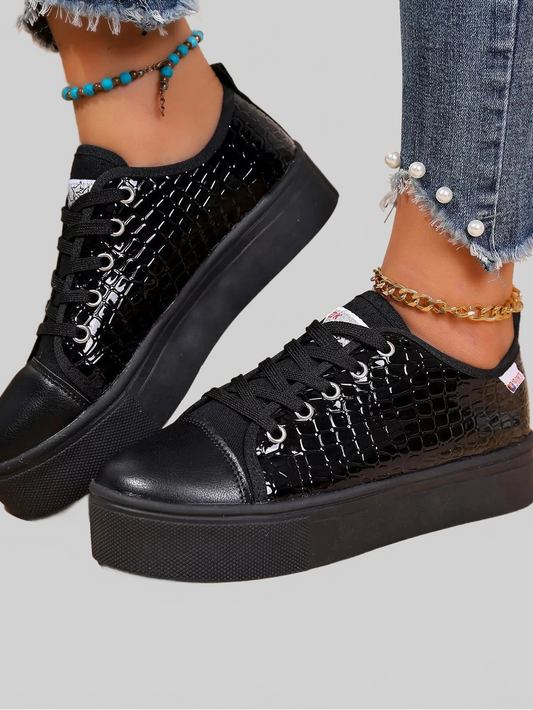 Women Round Toe Platform Sneakers NicholesGifts