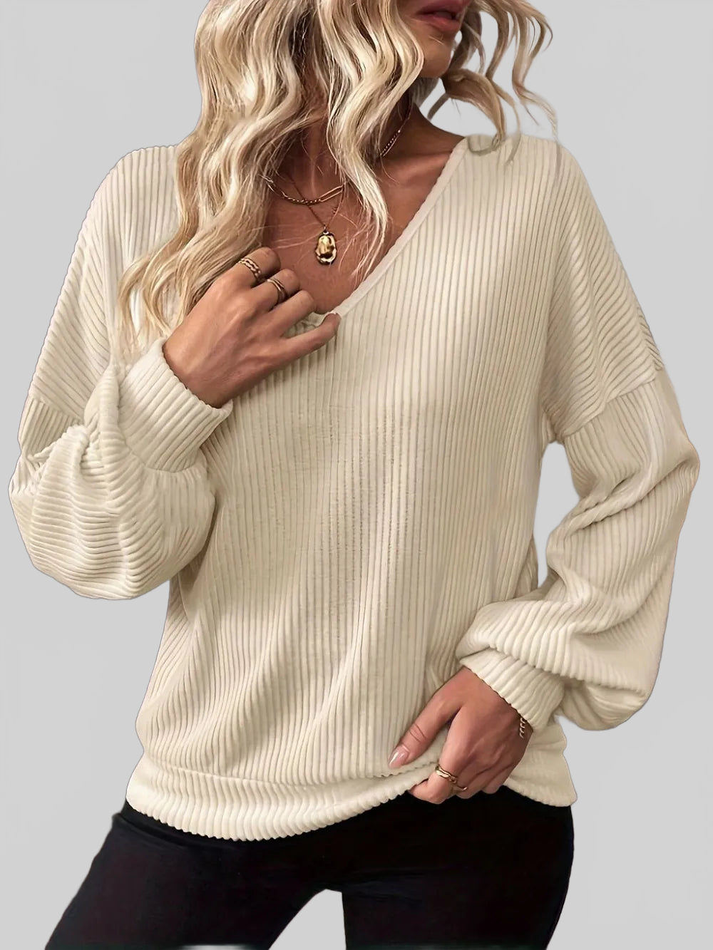 Women Bow Back V-Neck Drop Shoulder T-Shirt NicholesGifts