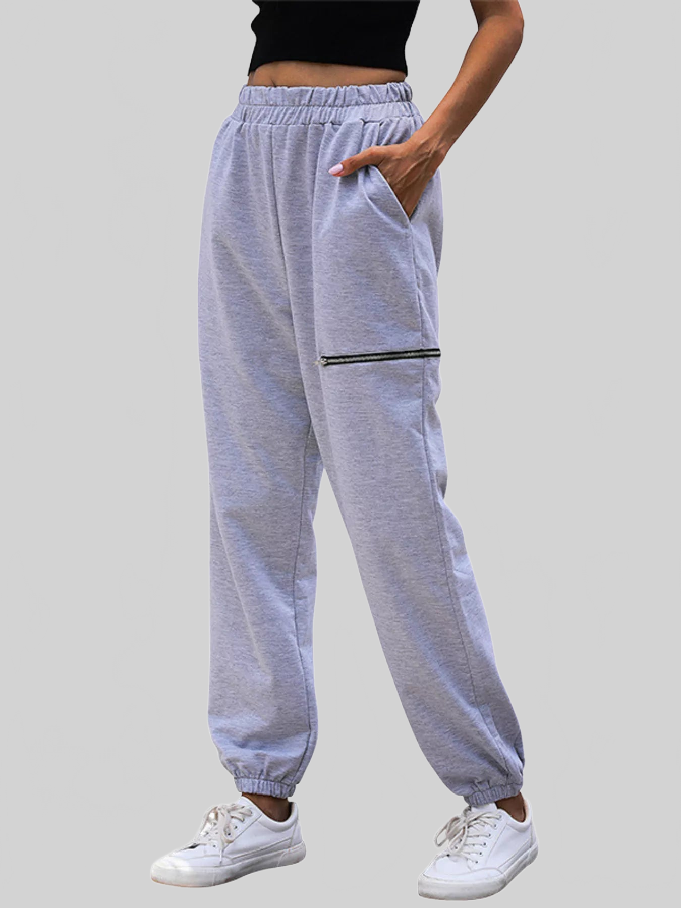 Women Casual High Waist Cutout Joggers nicholesgifts