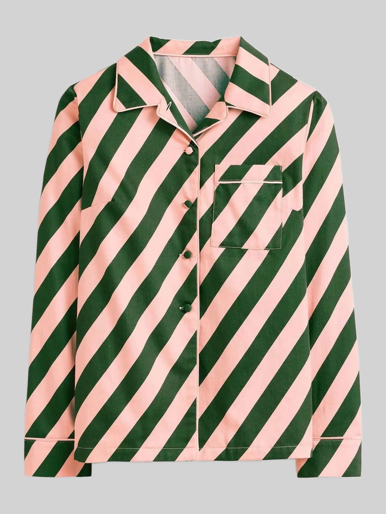 Striped Long Sleeve Shirt and Pants Lounge Set nicholesgifts