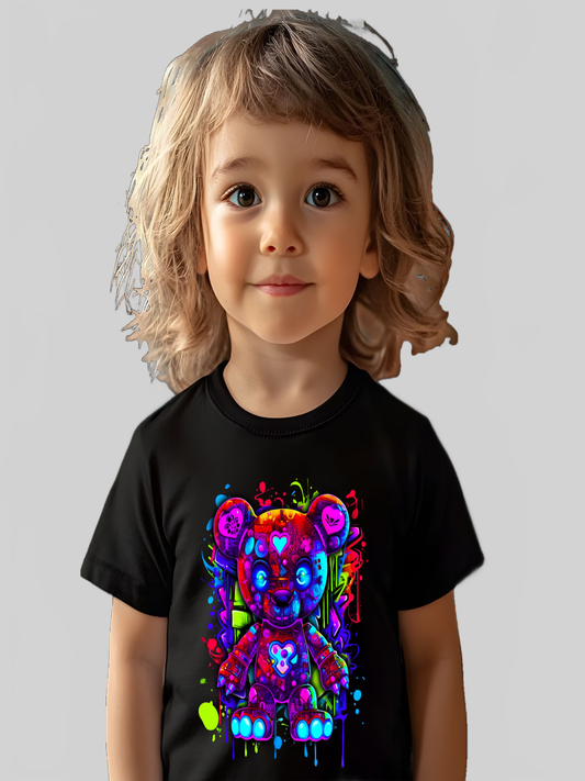 Toddler Boys Color Splash Short Sleeve Crewneck T-Shirt nicholesgifts