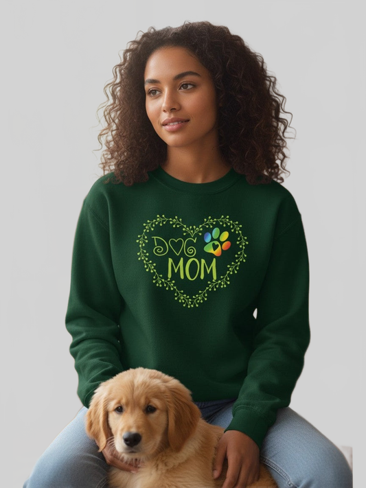 Women Dog Mom Crewneck Sweatshirt nicholesgifts